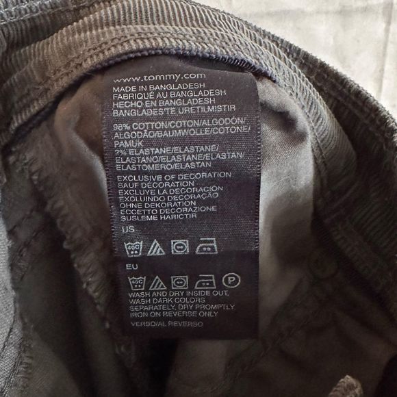 Tommy Hilfiger Women's Gray Corduroy Pants, Size 16, Pre-owned - Picture 5 of 5